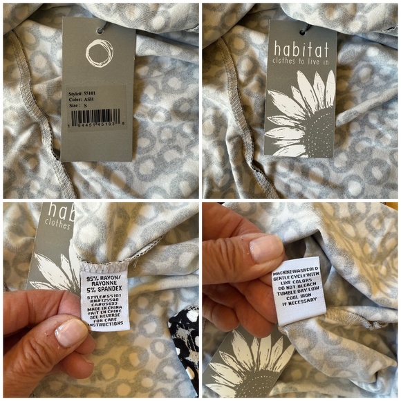 HABITAT DASH DOT EASY TANK TOP STRETCH JERSEY VERSATILE WORKWEAR CASUAL NWT S - Picture 12 of 12